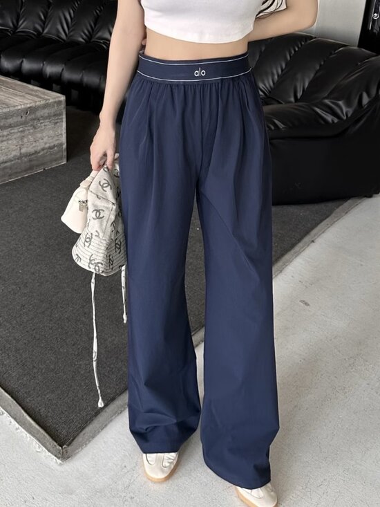 ALO Yoga Pants - Alo Yoga Loose Navy Blue Straight Leg Trouser (Regular) 30" Inseam🚀Fast Ship🥳